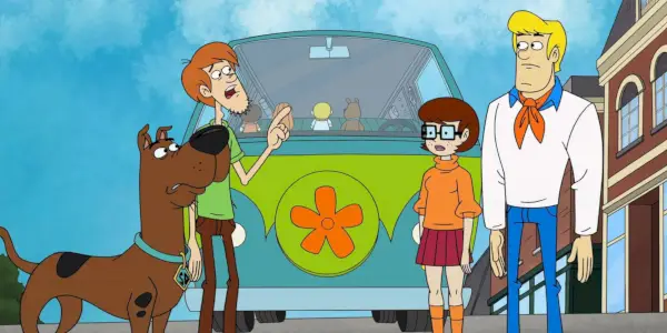 The Gang Outside The Mystery Machine - Buď cool, Scooby-Doo!