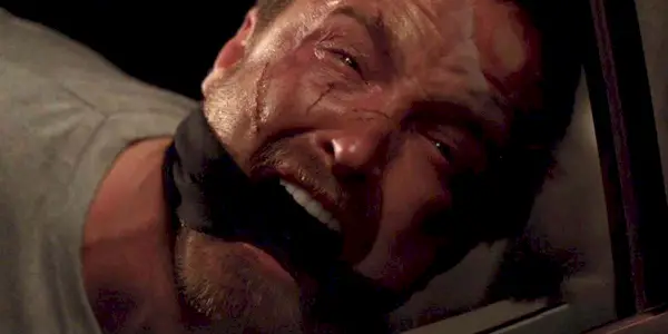 Jesse ligoté et criant dans Breaking Bad