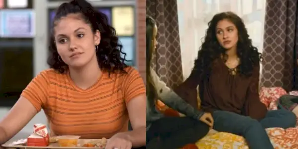 Ronni Hawk spielt die Hauptrolle in „On My Block“ neben einem Bild von ihr in „Stuck In The Middle“.