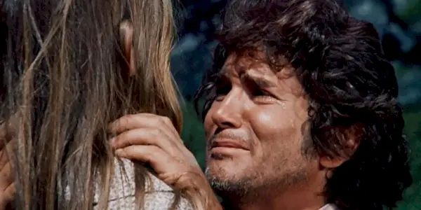 Charles (Michael Landon) a Laura (Melissa Gilbert) se se slzami v očích znovu sešli v epizodě Little House on the Prairie The Lord is My Shepherd
