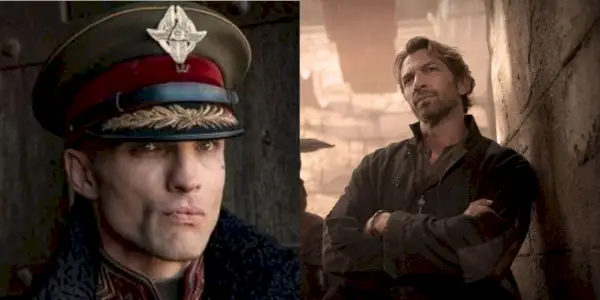 Delt billede af Ed Skrein og Michiel Huisman i Rebel Moon