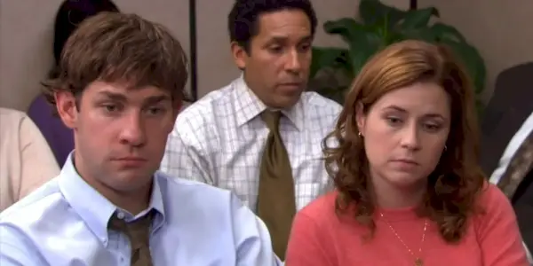 Oscar Nunez John Krasinski Jenna Fischer Jim Halpert Pam The Office Season 4