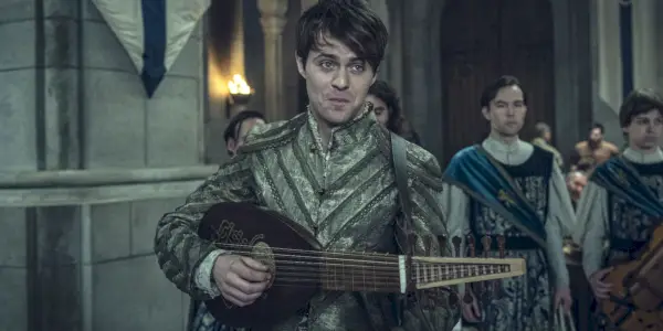 Wiedźmin Jaskier Bard grający na lutni
