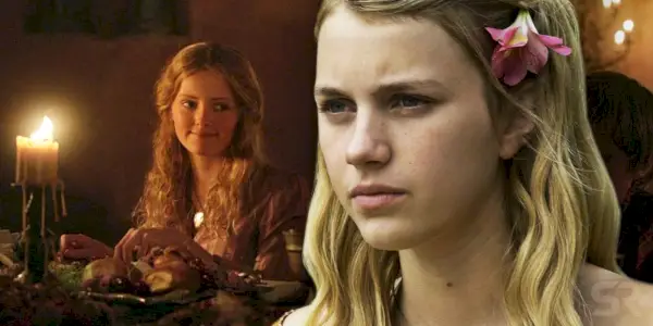 Brugerdefineret billede af de to versioner af Myrcella Baratheon på Game of Thrones
