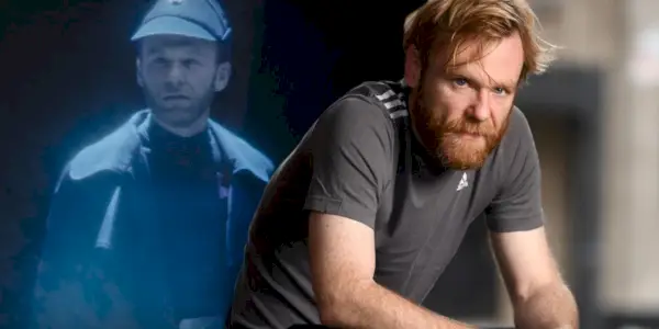 Brendol Hux como holograma ao lado do ator Brian Gleeson