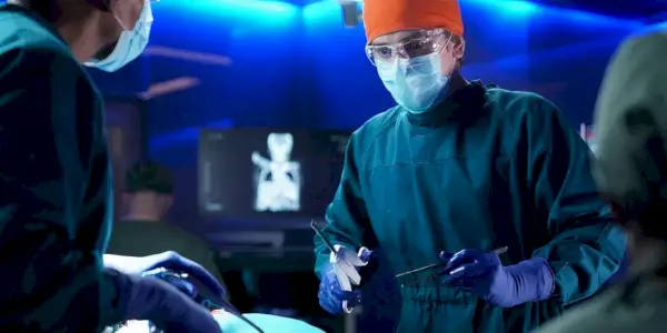 Freddie Highmore jako dr Shaun Murphy podczas swojej pierwszej operacji ołowianej w The Good Doctor