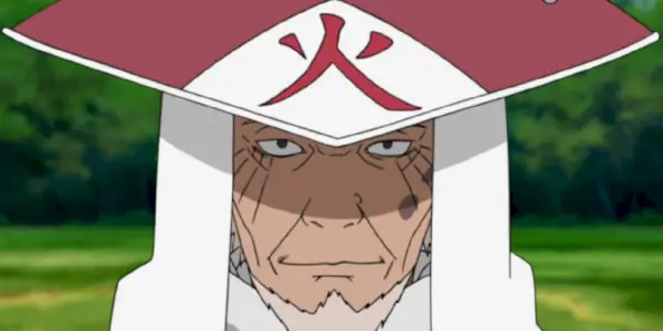 Hiruzen Sarutobi som den tredje Hokage i Naruto
