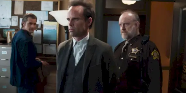 Raylan (Timothy Olyphant) i Boyd (Walton Goggins) rozmawiają w Justified