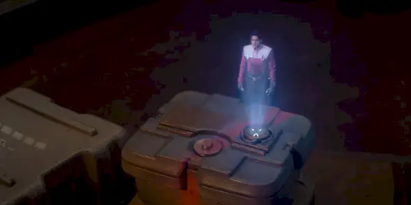 Ezra Bridger v holograme v Ahsoke