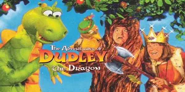 PBS TV 시리즈 The Adventures of Dudley the Dragon의 홍보 이미지.