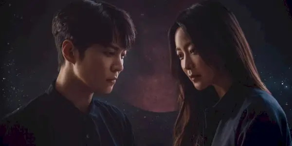 앨리스 밤하늘 앞의 남자와 여자