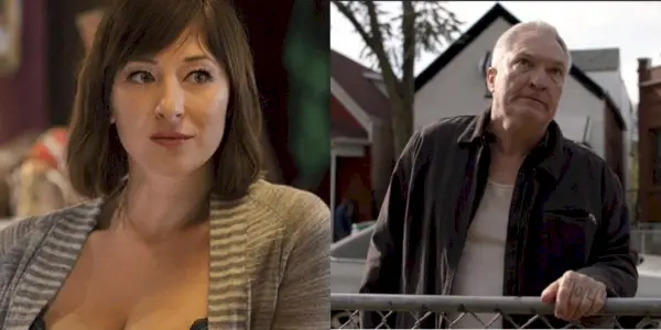 Imagen dividida que muestra a Svetlana y Terry Milkovich en Shameless