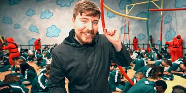 MrBeast מחייך במשחק הדיונון שלו