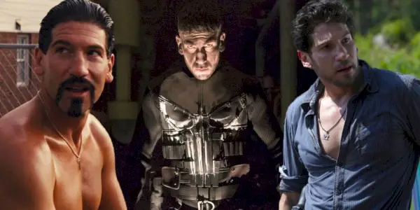 Collage de Jon Bernthal en El lobo de Wall Street, The Punisher y The Walking Dead