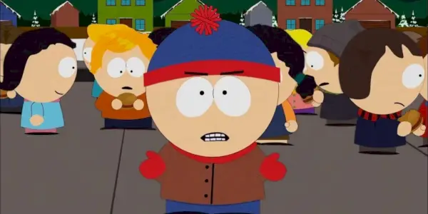 Stan stod på legepladsen og så sur ud i South Park