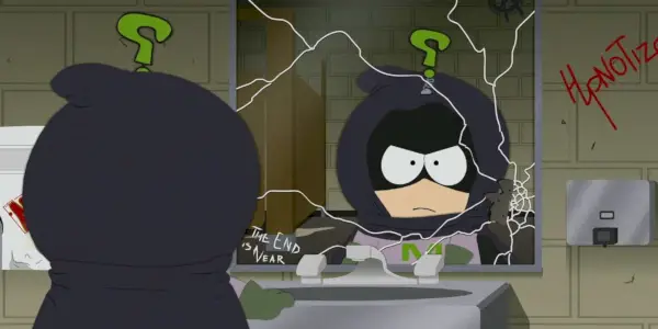 Mysterion kigger i spejlet i South Park