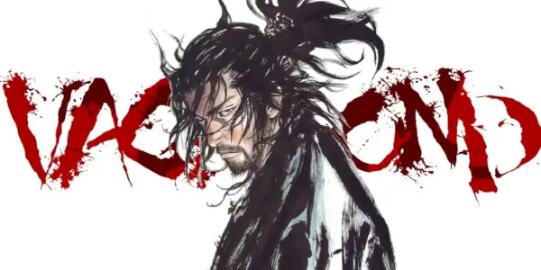 Musashi Miyamoto od Vagabond v oficiálnom, plnofarebnom umeleckom diele predstavujúceho sériu
