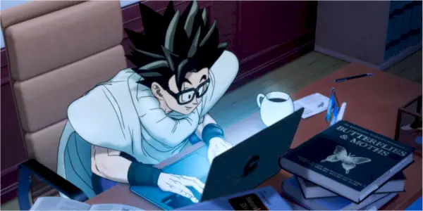 Dragon Ball Super Super Eroe Gohan guarda