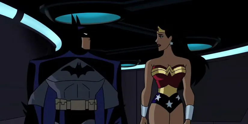 Batman et Wonder Woman marchent ensemble dans l'épisode 