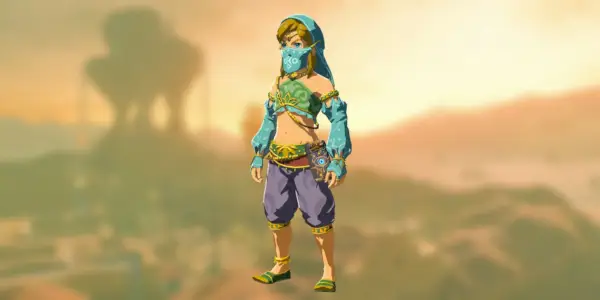 Link déguisé en femme Gerudo dans The Legend of Zelda : Breath of the Wild