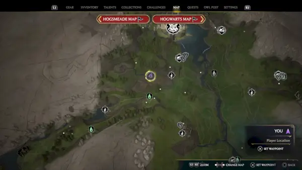 Hogwarts Legacy Landing Platform Placering - Hogwarts Valley 2