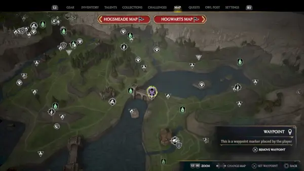 Hogwarts Legacy Landing Platform Placering - Marunweem Lake 1