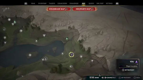 Hogwarts Legacy Landing Platform Placering - Marunweem Lake 2