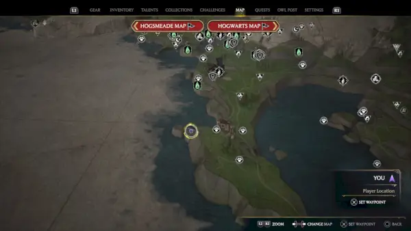 Hogwarts Legacy Landing Platform Placering - Manor Cape 2
