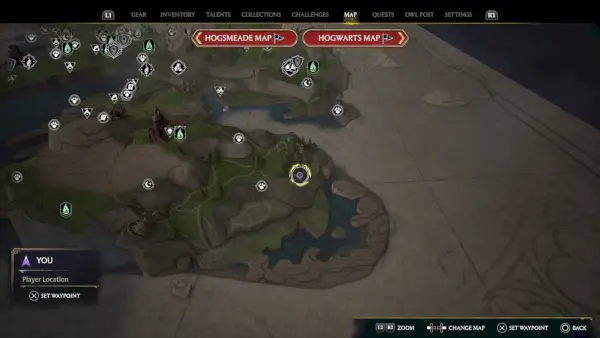 Hogwarts Legacy Landing Platform Placering - Clagmar Coast 1