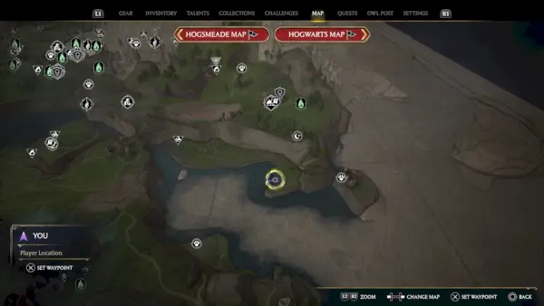 Hogwarts Legacy Landing Platform Placering - Cragcroftshire