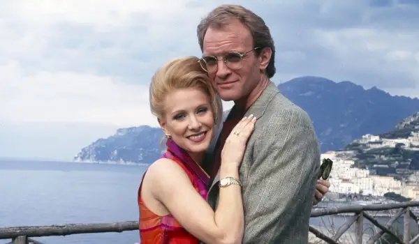 AS THE WORLD TURNS, von links: Kelly Menighan Hensley, Terry Lester, 1994, 1956-2010. Foto: Craig Blankenhorn/©CBS/Courtesy Everett Collection