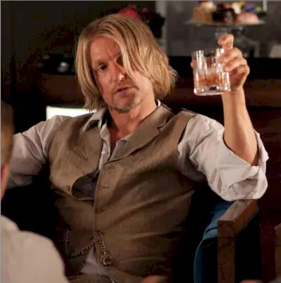 Woody Harrelson jako Haymitch w scenie z filmów Igrzyska Śmierci