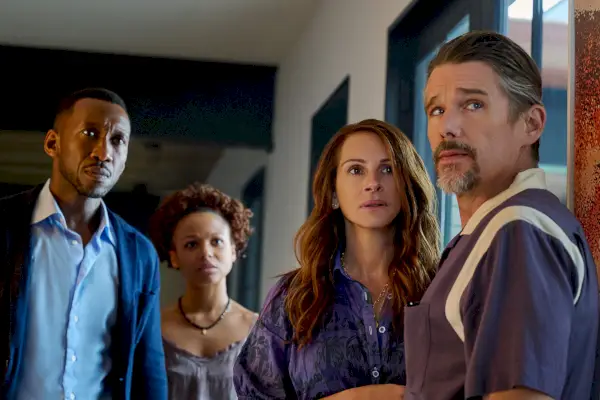 mahershela ali, myhala herrold, julia roberts, ethan hawke, dejar el mundo atrás