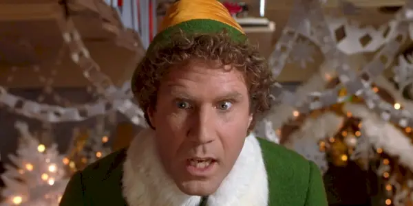 Will Ferrell parecendo surpreso como Buddy in Elf