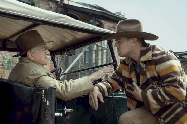 Robert de Niro e Leonardo Dicaprio em Assassinos da Lua das Flores