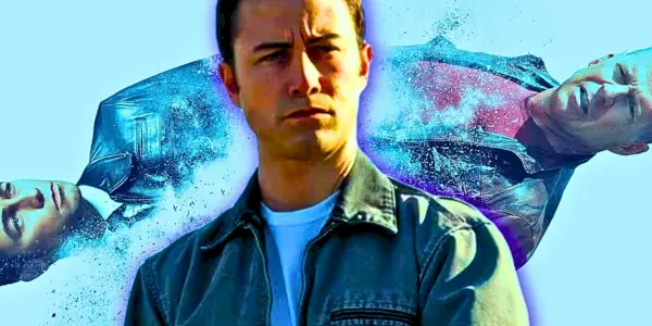 Looper 포스터를 배경으로 Young Joe 역을 맡은 Jason Gordon-Levitt의 맞춤 이미지