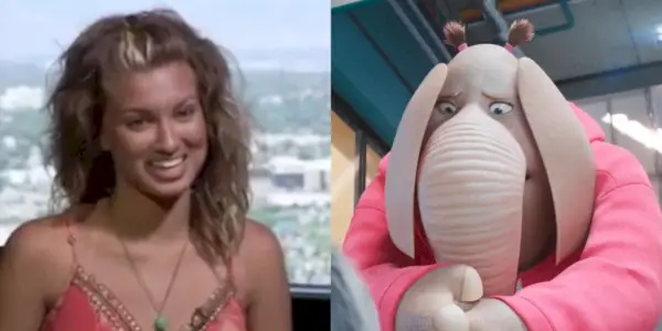 Rozdelený obraz Tori Kelly v American Idol a Meena v Sing 2