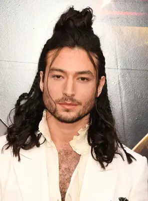 Headshot Of Ezra Miller iN The Los Angeles premiere of
