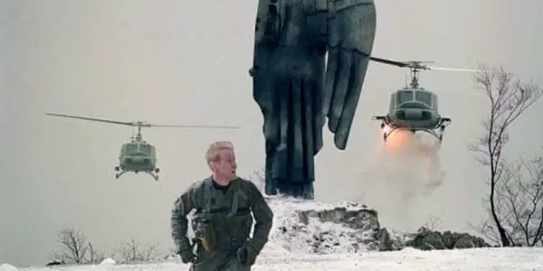 Arriving in helicopters, American troops battle enemy forces while attempting to rescue downed American aviator Chris Burnett (OWEN WILSON).