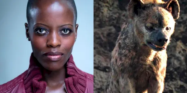 Florence Kasumba ako Shenzi v obsadení Leví kráľ 2019