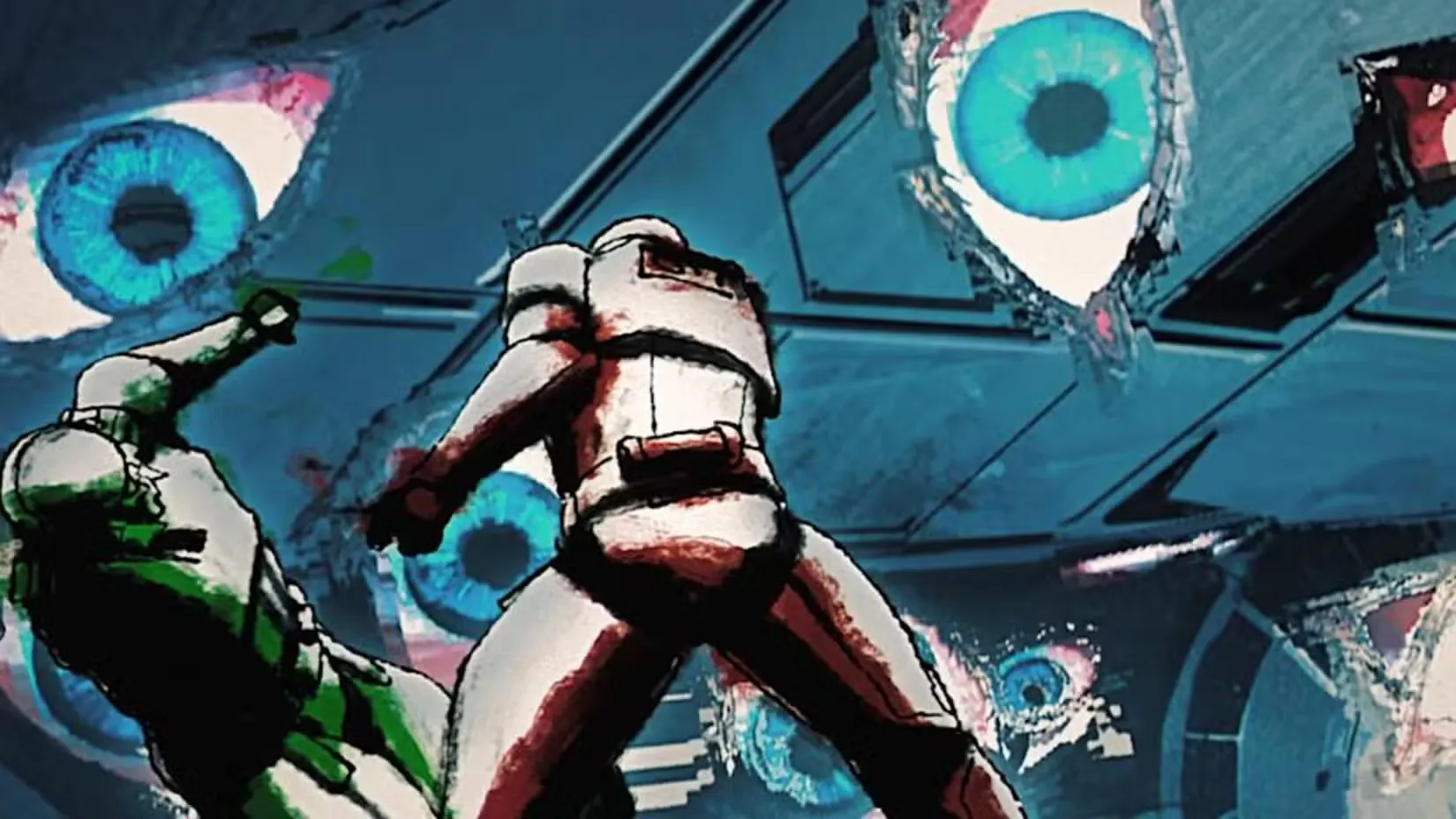 Штурмовики, оточені гігантськими очима, у серіалі 