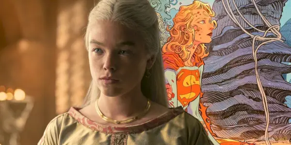 Milly Alcock fra House of the Dragon med Supergirl til højre