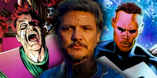 Pedro Pascal jako Reed Richards z Molecule Man i Blue Marvel w Marvel Comics
