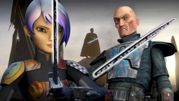 Sabine Wren e Pre Vizsla con la spada oscura.