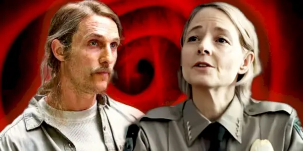 Matthew McConaughey ako Rust Chole a Jodi Foster ako Danvers vo filme True Detective