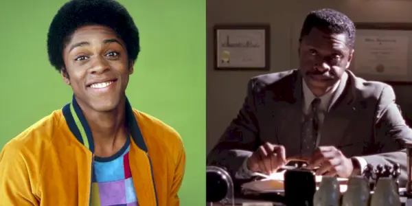 Ein geteiltes Bild von Lawrence Hilton Jacobs in Welcome Back Kotter und Glimore Girls