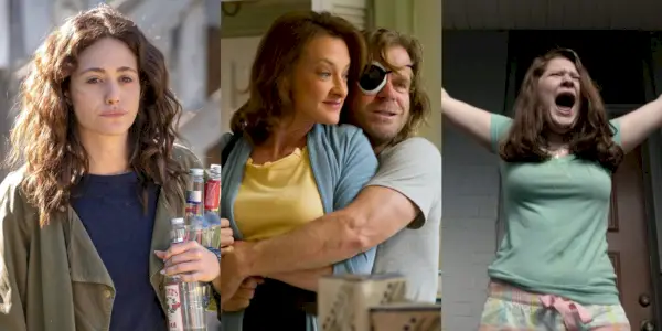 Podzielone zdjęcie Fiony, Franka i Sheili oraz Debbie w Shameless